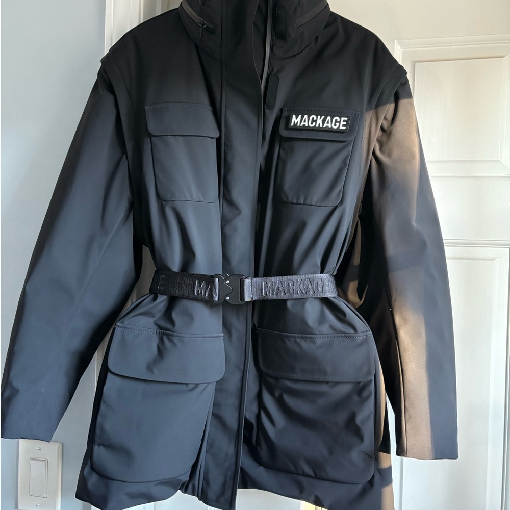 Mackage Black Belted Women’s Coat size M